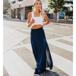 NWT- blue maxi skirt
